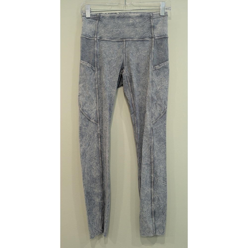 lululemon athletica Light Gray Patterned High-Rise Leggings
